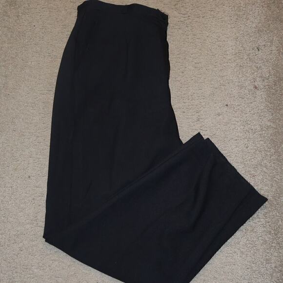 VTG Kathie Lee SZ 42 Pants Talls Dress Fully Lined Talls Black Front Button Zip - Picture 5 of 13